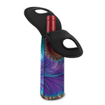 Abstract Fractal Print Single Neoprene Wine Tote