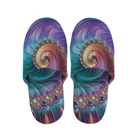 Abstract Fractal Print Slippers