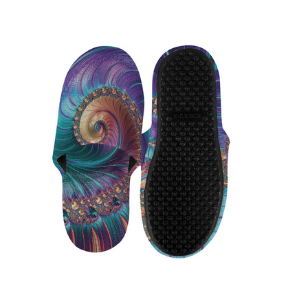 Abstract Fractal Print Slippers