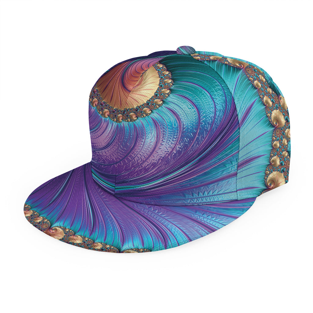 Abstract Fractal Print Snapback Cap
