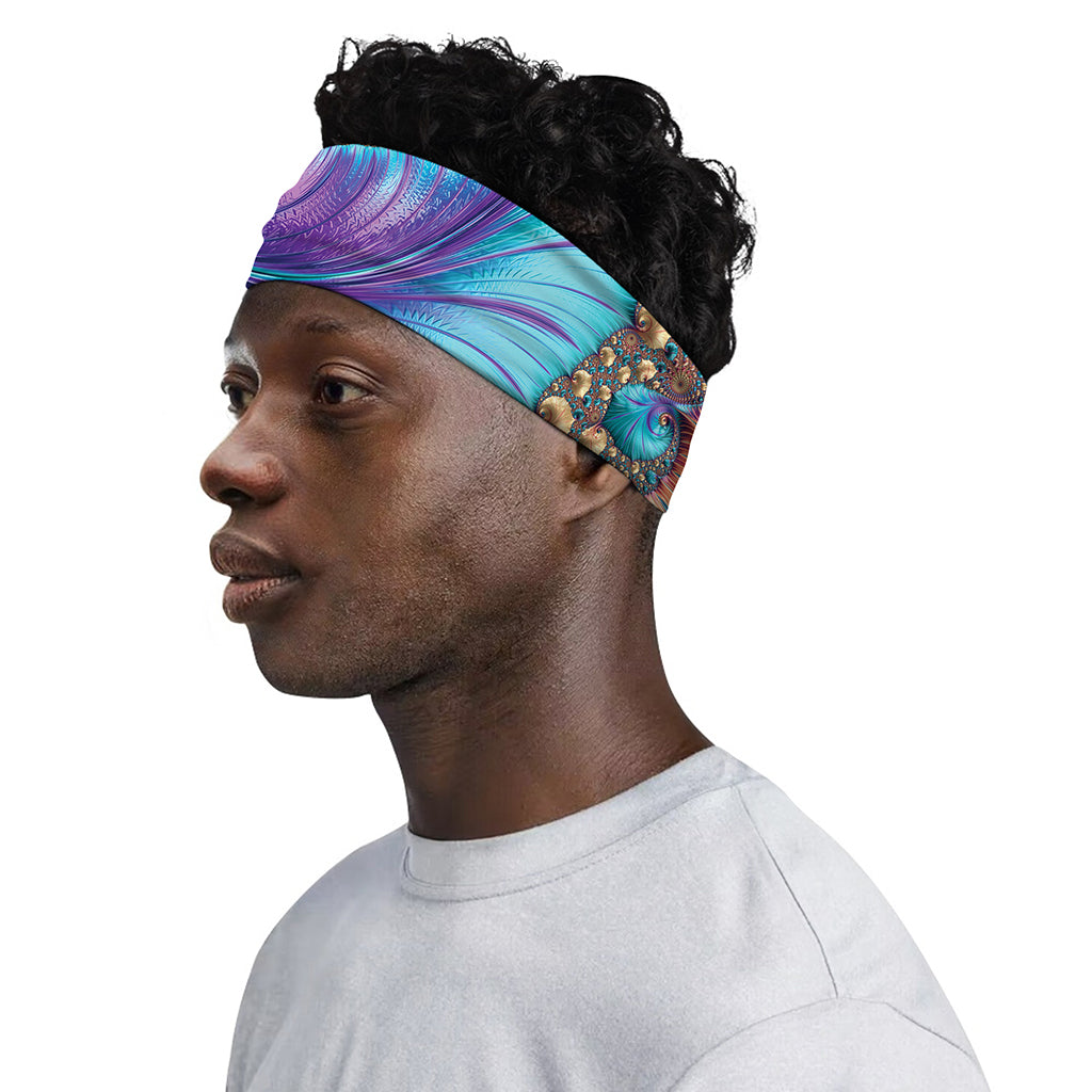Abstract Fractal Print Sports Headband