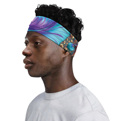 Abstract Fractal Print Sports Headband