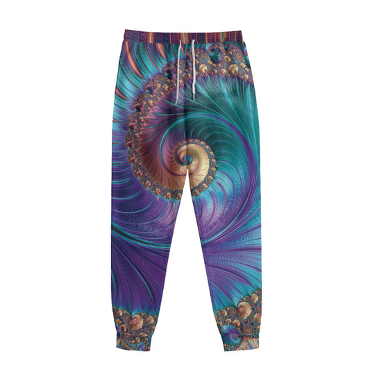 Abstract Fractal Print Sweatpants