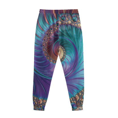 Abstract Fractal Print Sweatpants