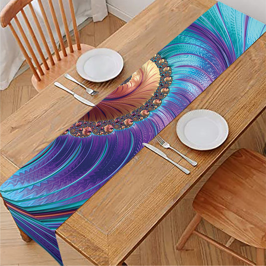 Abstract Fractal Print Table Runner