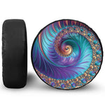 Abstract Fractal Print Tire Cover