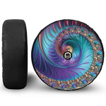 Abstract Fractal Print Tire Cover With Camera Hole