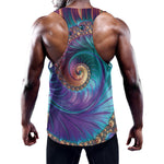 Abstract Fractal Print Training Tank Top