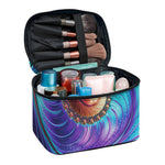 Abstract Fractal Print Travel Makeup Bag