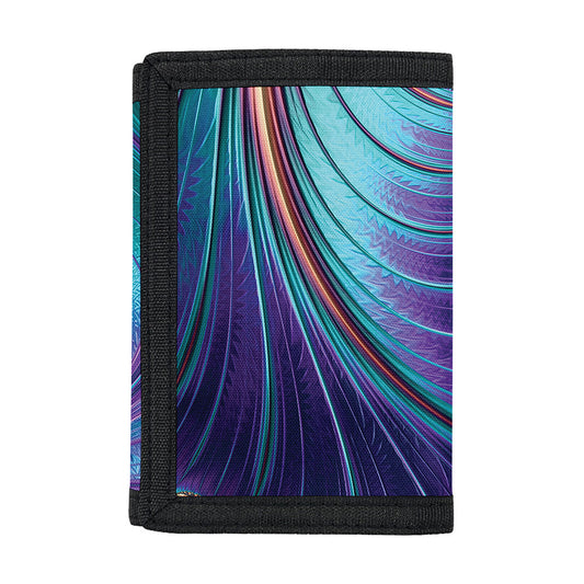 Abstract Fractal Print Trifold Wallet
