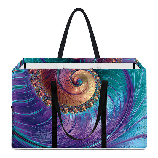 Abstract Fractal Print Utility Tote Bag