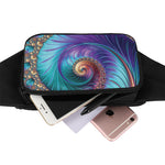 Abstract Fractal Print Waist Bag