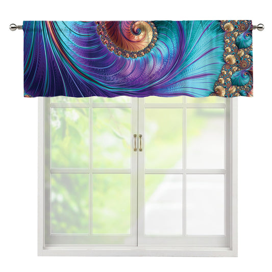 Abstract Fractal Print Window Valance