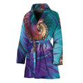 Abstract Fractal Print Women's Bathrobe
