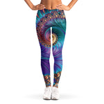 Abstract Fractal Print Women's Leggings