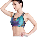 Abstract Fractal Print Women's Sports Bra