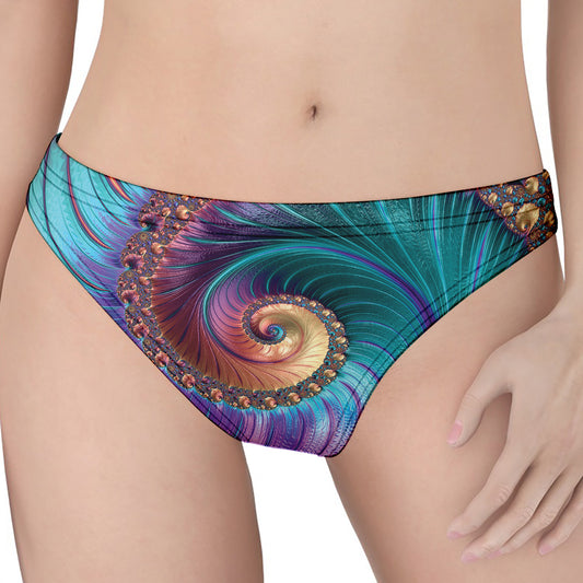 Abstract Fractal Print Women's Thong