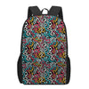 Abstract Funky Pattern Print 17 Inch Backpack