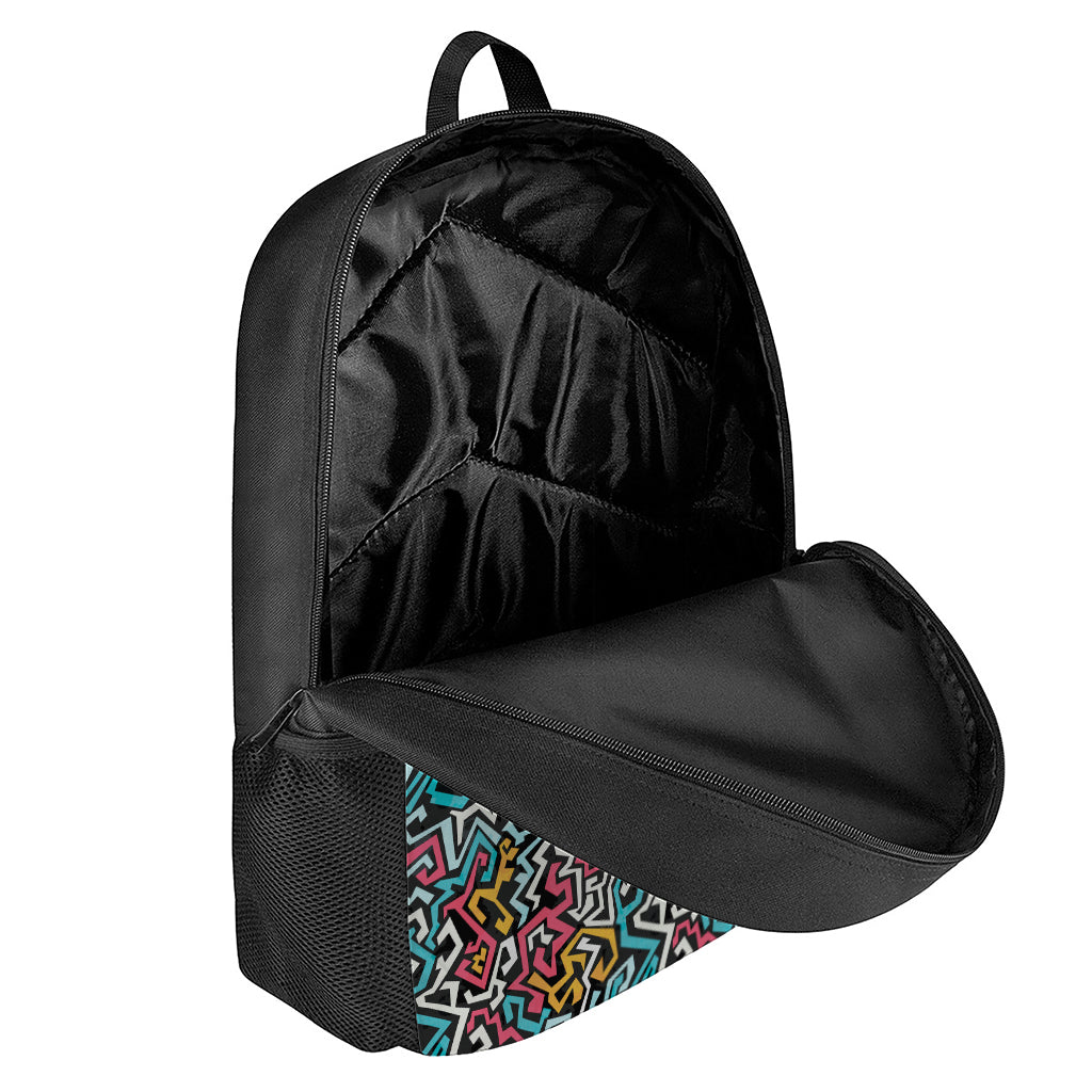 Abstract Funky Pattern Print 17 Inch Backpack