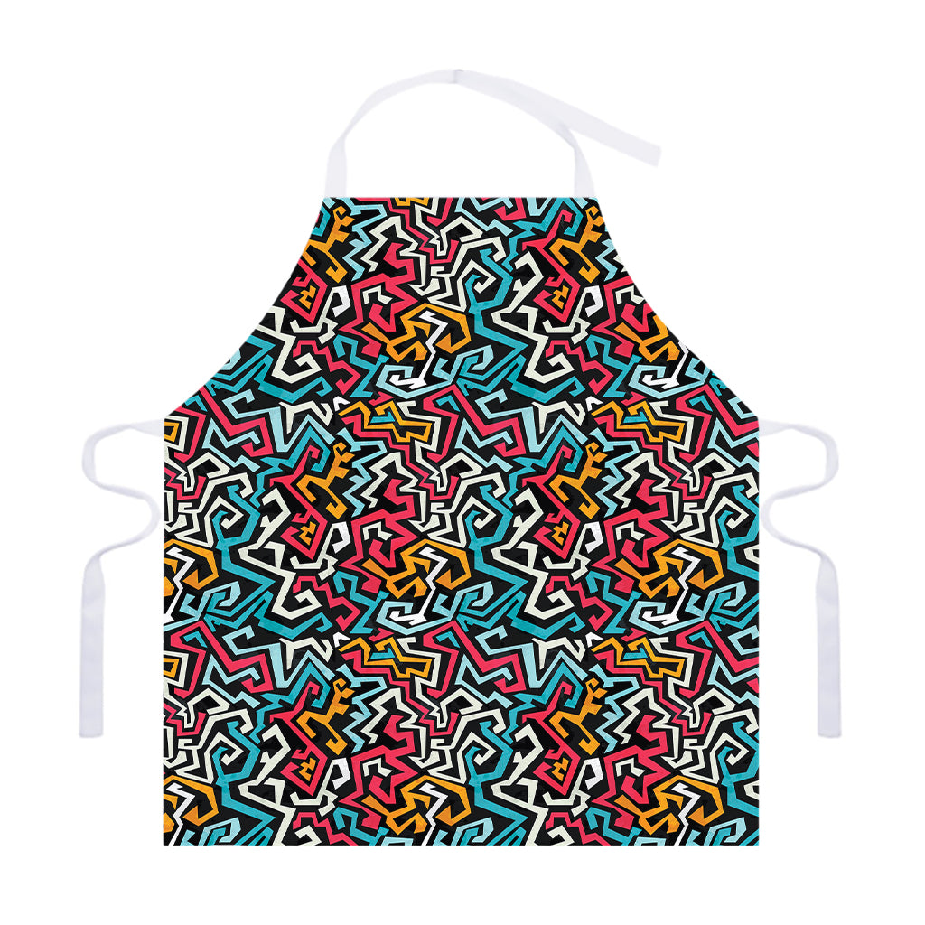 Abstract Funky Pattern Print Adjustable Apron