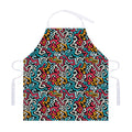 Abstract Funky Pattern Print Adjustable Apron