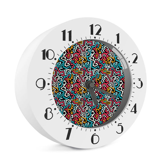 Abstract Funky Pattern Print Alarm Clock