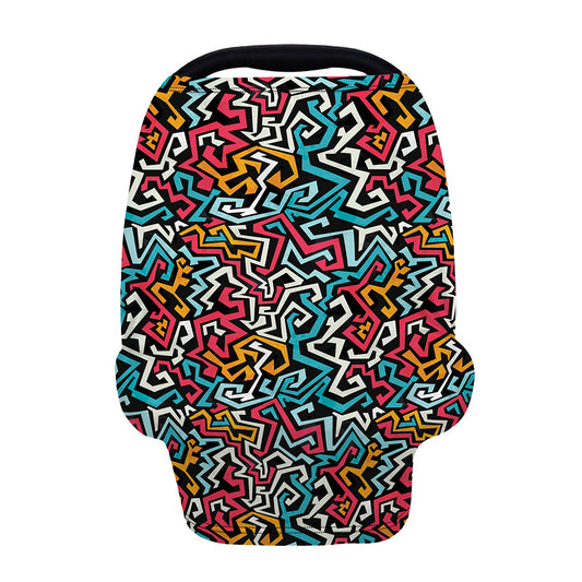 Abstract Funky Pattern Print Baby Seat Cover