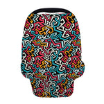 Abstract Funky Pattern Print Baby Seat Cover