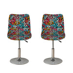 Abstract Funky Pattern Print Bar Stool Covers