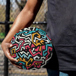 Abstract Funky Pattern Print Basketball