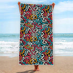 Abstract Funky Pattern Print Beach Towel