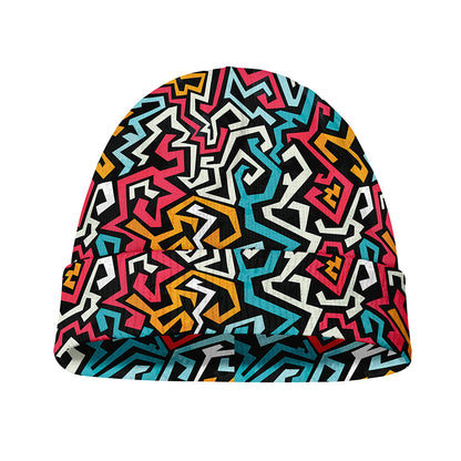 Abstract Funky Pattern Print Beanie