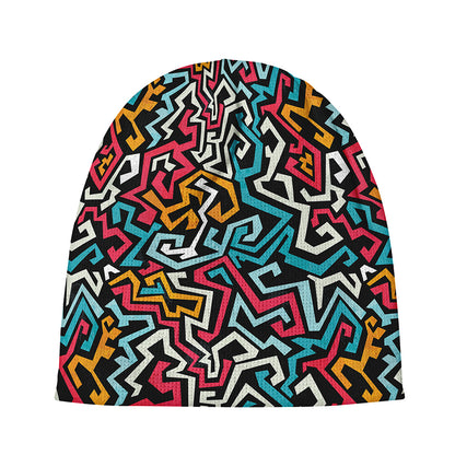 Abstract Funky Pattern Print Beanie