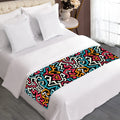 Abstract Funky Pattern Print Bed Runner