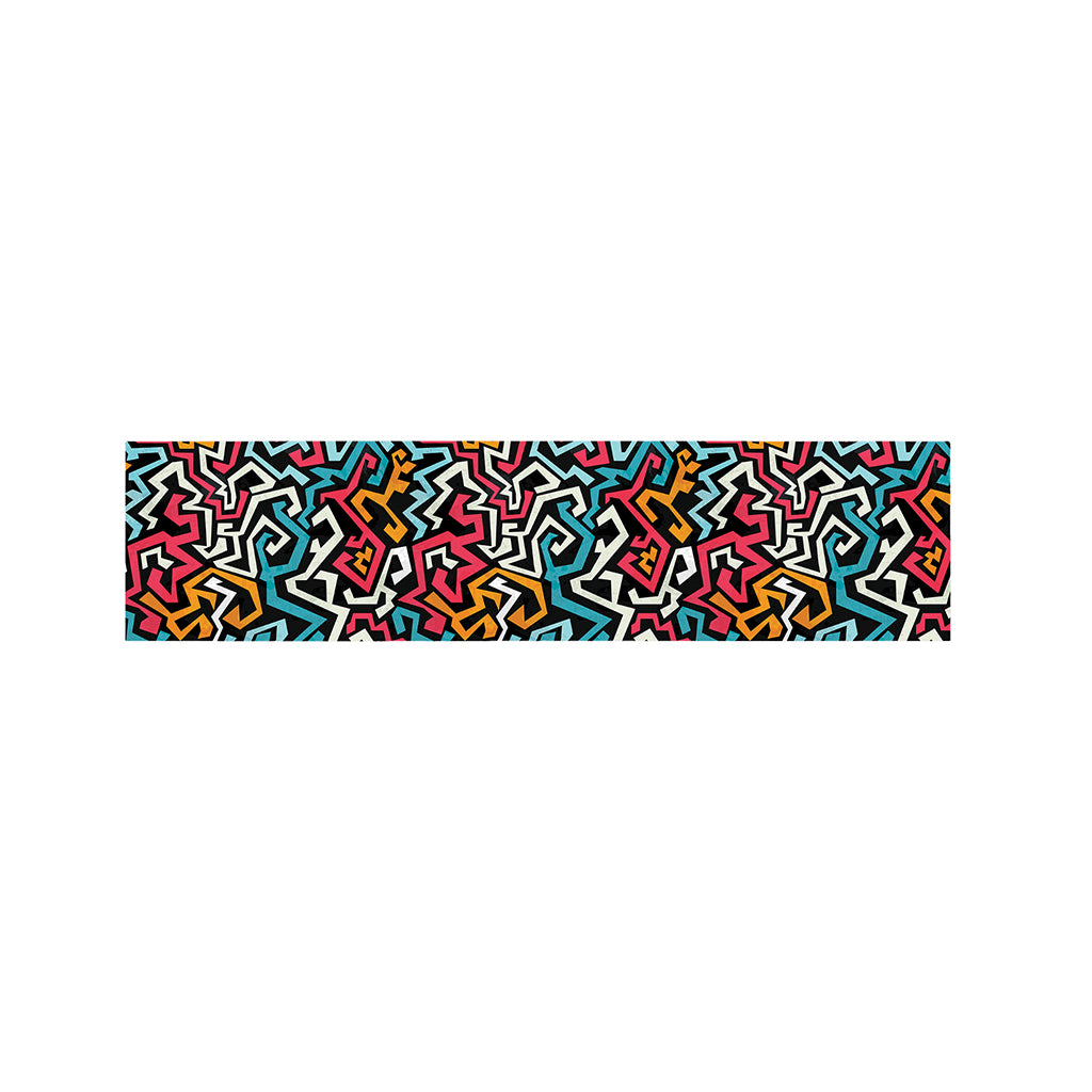 Abstract Funky Pattern Print Bed Runner