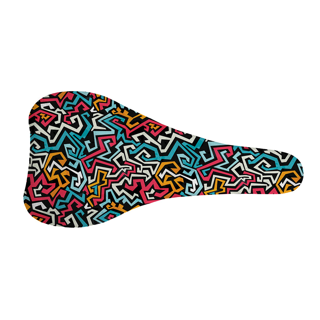 Abstract Funky Pattern Print Bicycle Seat Cover