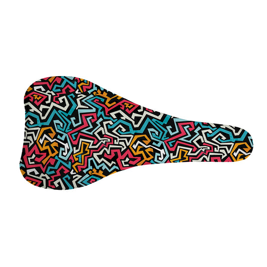 Abstract Funky Pattern Print Bicycle Seat Cover