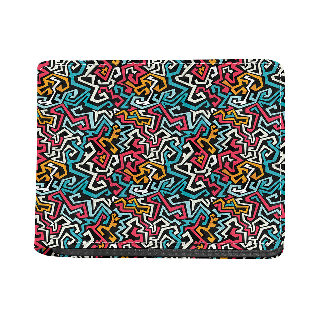 Abstract Funky Pattern Print Bifold Wallet