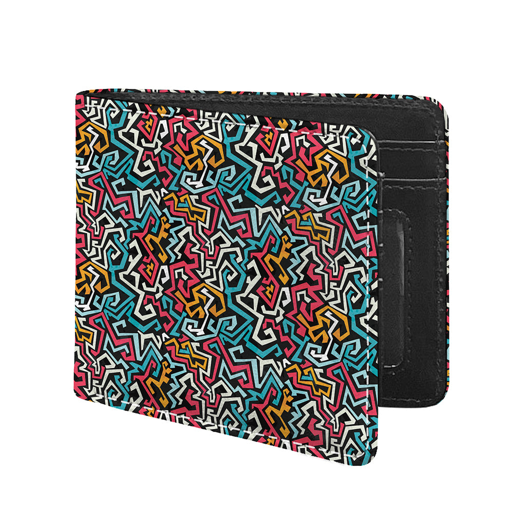 Abstract Funky Pattern Print Bifold Wallet