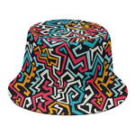 Abstract Funky Pattern Print Bucket Hat