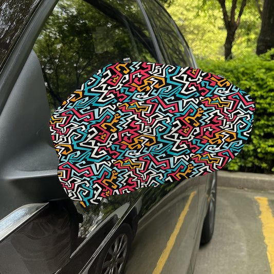 Abstract Funky Pattern Print Car Side Mirror Covers