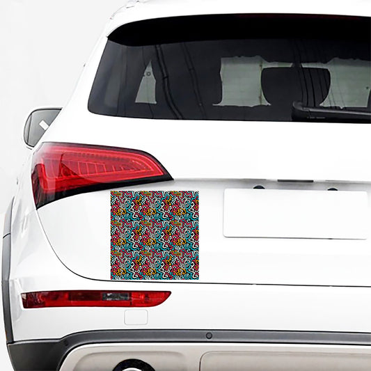 Abstract Funky Pattern Print Car Sticker