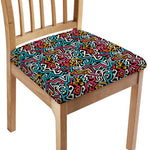 Abstract Funky Pattern Print Chair Cushion Cover