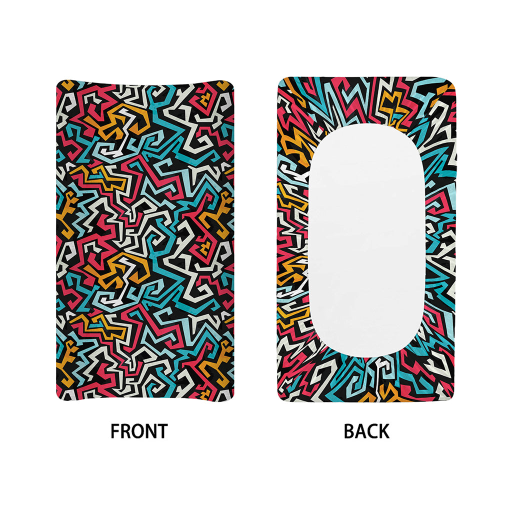 Abstract Funky Pattern Print Changing Pad Cover