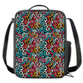 Abstract Funky Pattern Print Crossbody Lunch Bag