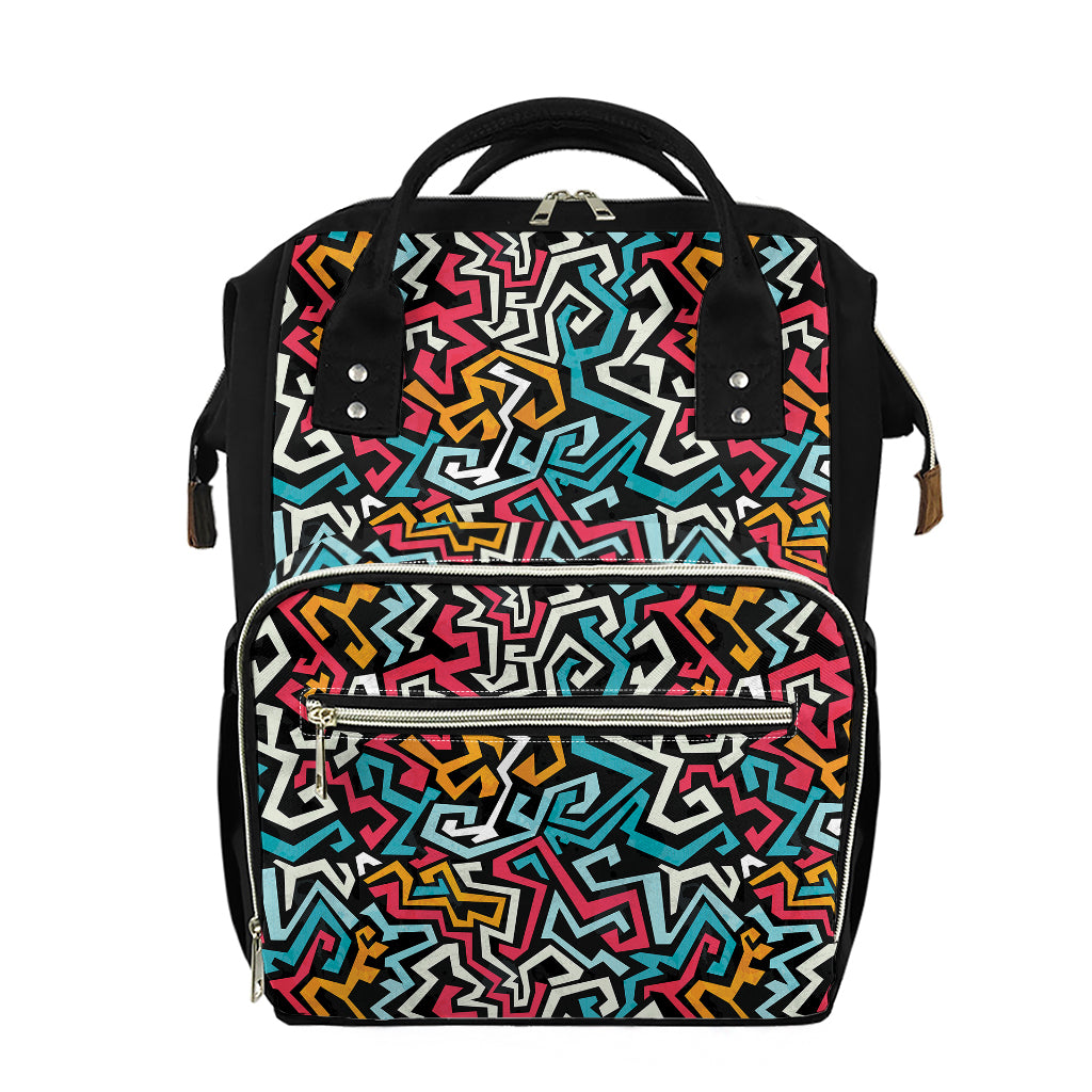 Abstract Funky Pattern Print Diaper Bag