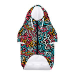 Abstract Funky Pattern Print Dog Zip Up Hoodie