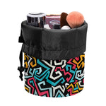 Abstract Funky Pattern Print Drawstring Makeup Bag