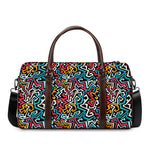 Abstract Funky Pattern Print Duffle Bag