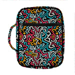 Abstract Funky Pattern Print Front Pocket Bible Bag